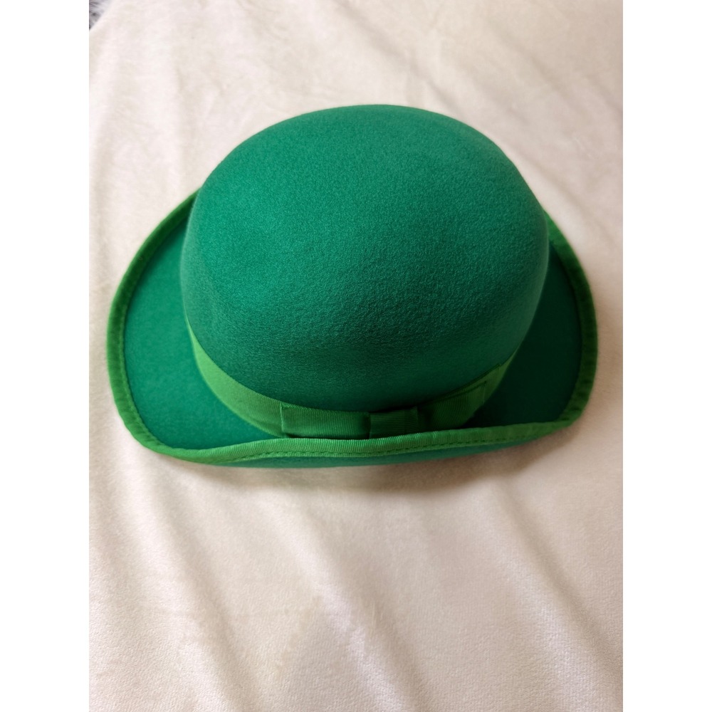 Hats in the Belfry Mickey Derby Hat Men Medium Green NWT Wool Felt Bowler
